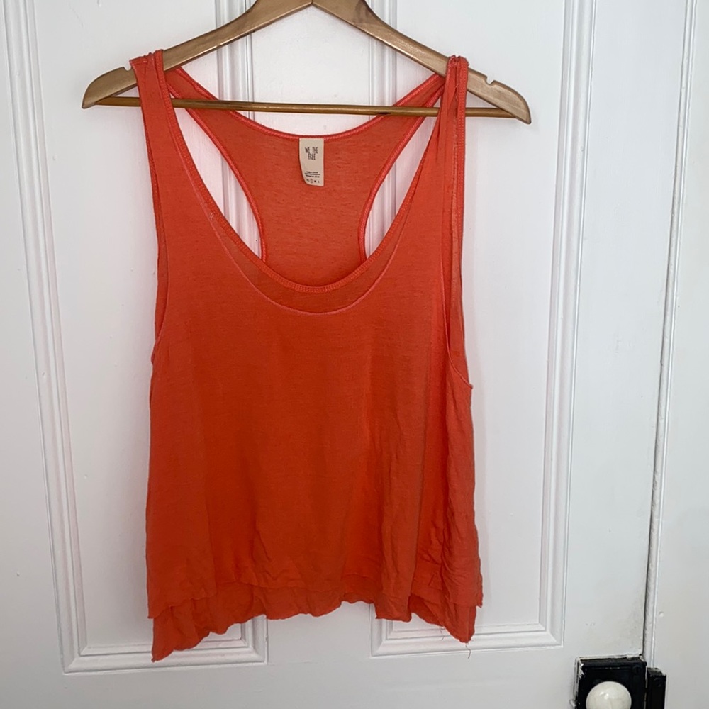 We The Free Relaxed Orange Racerback Tank Top